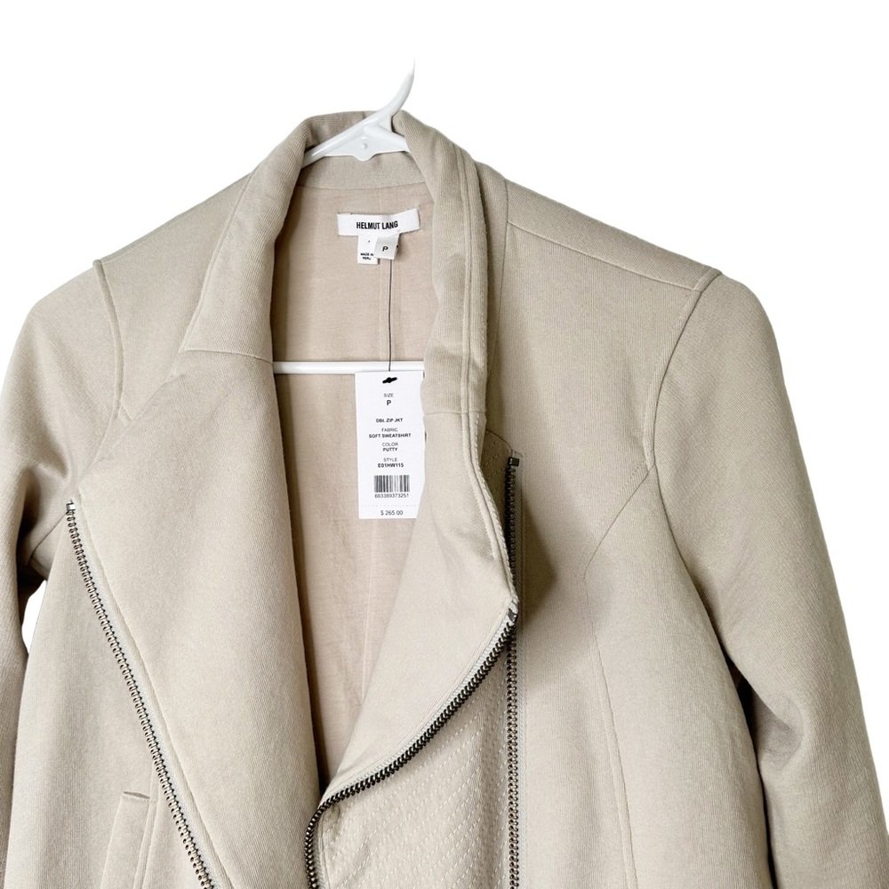 NWT Helmut Lang Double Zip Draped Tan Jacket P/XS - Picture 8 of 16